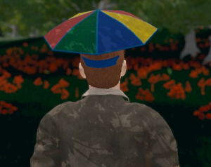 Hide and Seek - Rainbow Umbrella Hat 4